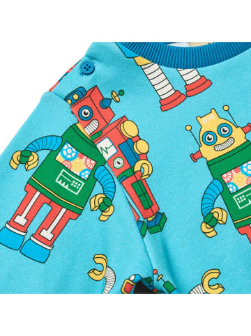 Småfolk Sweatshirt "Robots" blauw