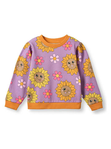Småfolk Sweatshirt "Zonnebloemen" paars