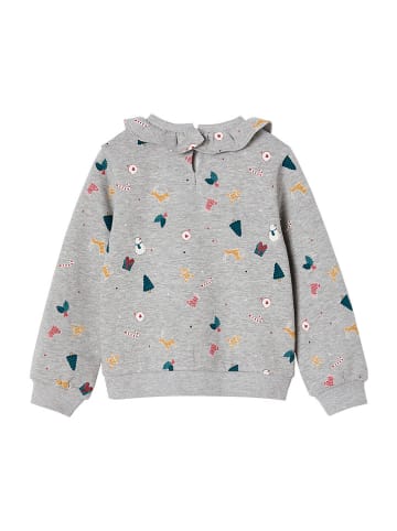 vertbaudet Bluza w kolorze szarym ze wzorem