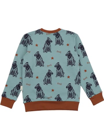 Walkiddy Sweatshirt in Blau/ Braun