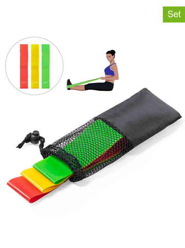 DAM 3er-Set: Widerstandsbänder in Ror/ Gelb/ Grün - (L)30 cm