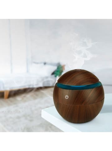 DAM Nawilżacz powietrza LED w kolorze brązowym - wys. 10 x Ø 10 cm