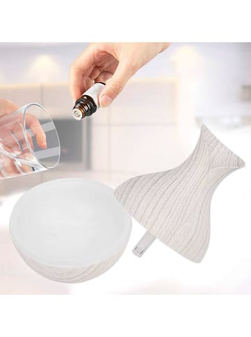 DAM Nawilżacz powietrza LED w kolorze białym - wys. 14 x Ø 10 cm