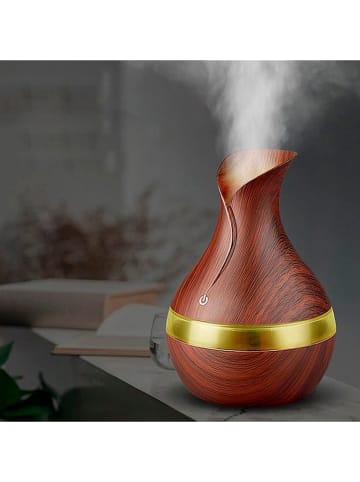 DAM Nawilżacz powietrza LED w kolorze jasnobrązowym - wys. 16 x Ø 11 cm