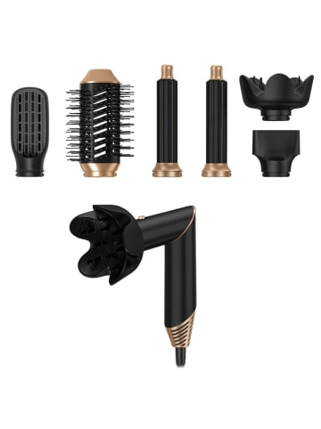 DAM 5-in-1 multifunctionele haardroger zwart