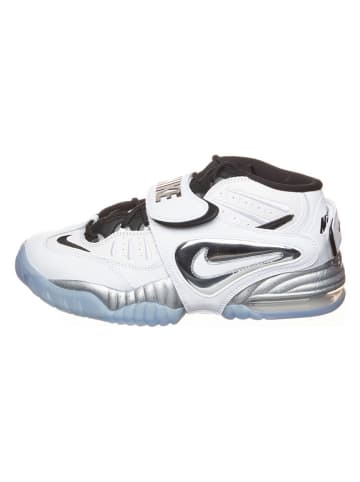 Nike Leder-Sneakers "Air Adjust Force" in Weiß/ Silber/ Schwarz