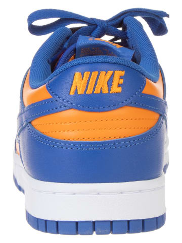 Nike Leder-Sneakers "Dunk Low Knicks" in Blau/ Orange