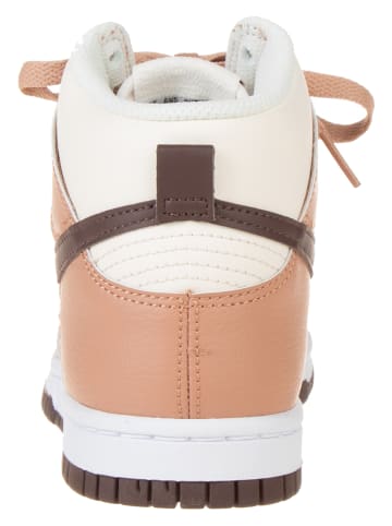 Nike Leren sneakers "Dunk High" abrikooskleurig/bruin/crème