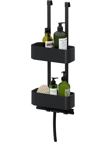 Tiger Duschkorb in Schwarz - (B)24,9 x (H)65 x (T)13,3 cm