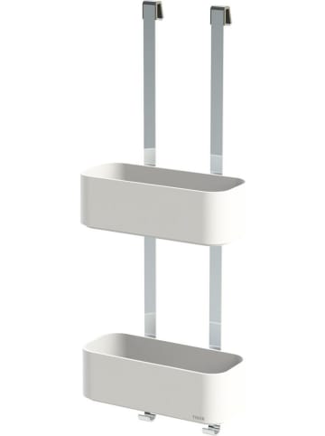 Tiger Duschkorb in Weiß - (B)24,9 x (H)65 x (T)13,3 cm