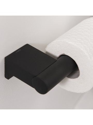 Tiger Toiletrolhouder zwart - (B)16,8 x (H)4,2 x (D)8,5 cm