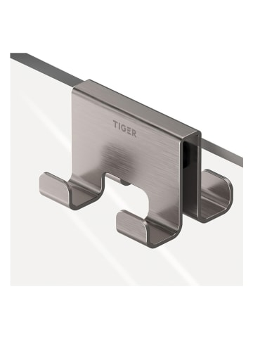 Tiger Roestvrijstalen douchehaak - (B)7 x (H)5 x (D)5,6 cm