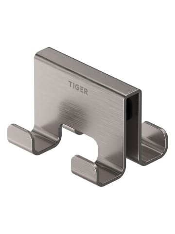 Tiger Roestvrijstalen douchehaak - (B)7 x (H)5 x (D)5,6 cm