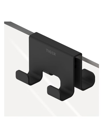 Tiger Duschhaken in Schwarz - (B)7 x (H)5 x (T)5,6 cm