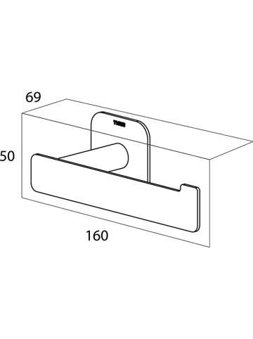 Tiger Toilettenpapierhalter in Chrom - (B)16 x (H)5 x (T)6,9 cm
