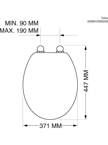 Tiger Toiletbril met kinderzitje "Tulsa" wit - (L)45 x (B)37 cm