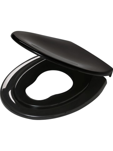 Tiger WC-Sitz mit Kindersitz "Tulsa" in Schwarz - (L)45 x (B)37 cm