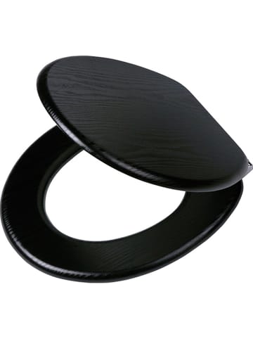 Tiger Toiletbril met automatische dekselsluitfunctie zwart - (L)43 x (B)37,5 cm