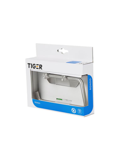 Tiger Toilettenpapierhalter ''Rondo'' in Silber - (B)9,5 x (H)4,5 x (T)2,5 cm
