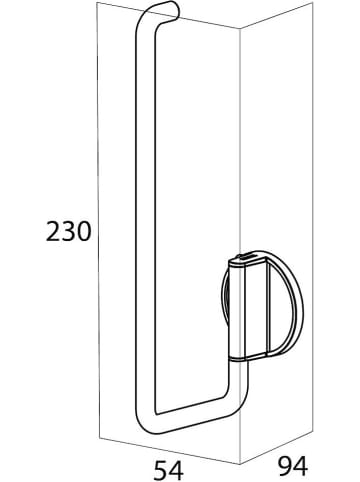Tiger Toiletrolhouder "Tune" goudkleurig - (B)5,4 x (H)23 cm