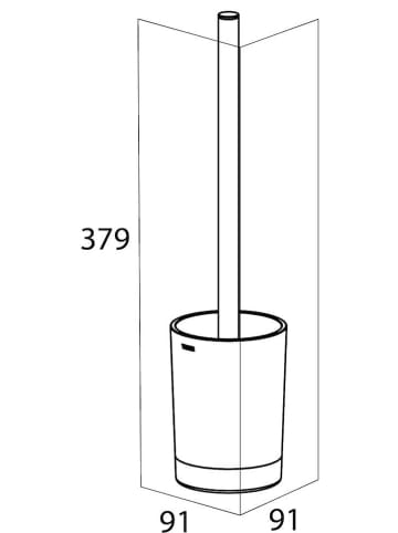Tiger WC-Garnitur "Tune" in Schwarz - (B)9 x (H)40 cm