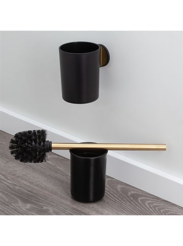 Tiger Toiletborstelgarnituur "Tune" zwart/goudkleurig - (B)9,6 x (H)38,2 cm
