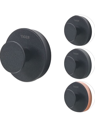 Tiger Wandhaak "Urban" zwart - Ø 5 cm