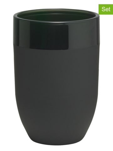 Sealskin 2-delige set: tandenborstelhouders zwart - (H)11,5 cm