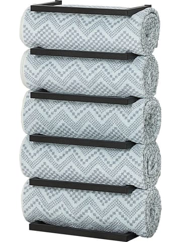 Sealskin Handdoekhouder "Carré" zwart - (B)24 x (H)48 x (D)12 cm