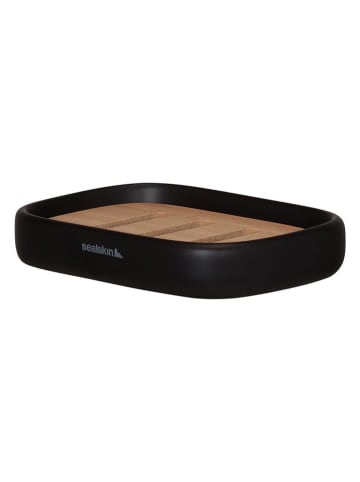 Sealskin Seifenschale "Mind" in Schwarz - (B)13 x (H)2,4 x (T)9 cm