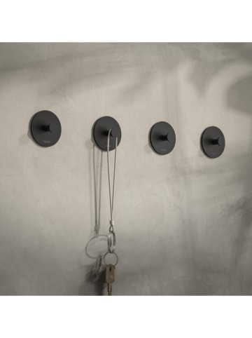 Tiger 2-delige set: handdoekhaken "Base" zwart - Ø 4,4 cm