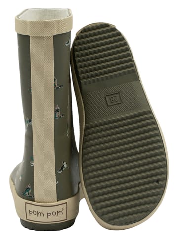 POM POM Gummistiefel in Khaki