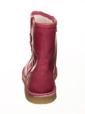 POM POM Leder-Stiefel in Pink
