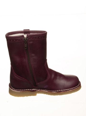 POM POM Leder-Stiefel in Lila