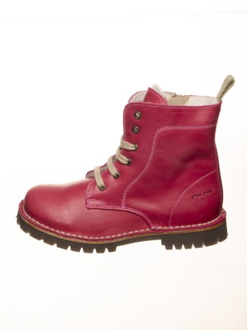 POM POM Leder-Boots in Pink
