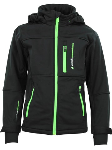 Peak Mountain Softshelljacke in Schwarz/Grün