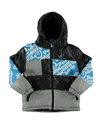Peak Mountain Winterjas zwart/grijs/blauw
