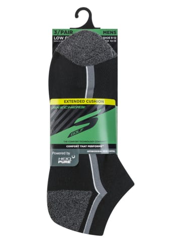 Skechers Skarpety (3 pary) w kolorze czarno-szarym
