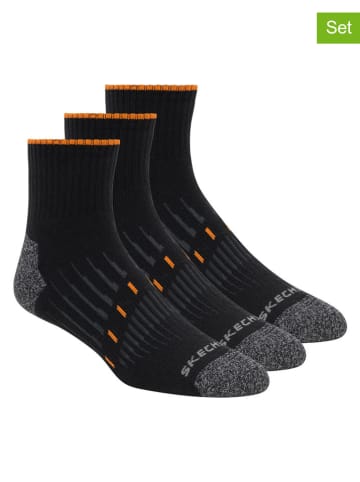 Skechers Skarpety (6 par) w kolorze antracytowo-czarno-pomarańczowym