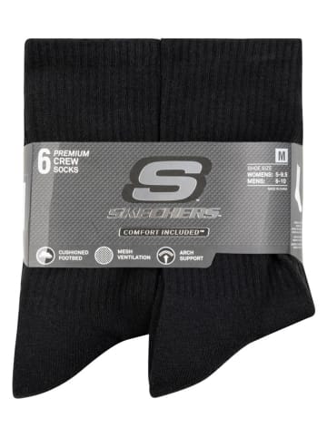 Skechers 6-delige set: sokken zwart