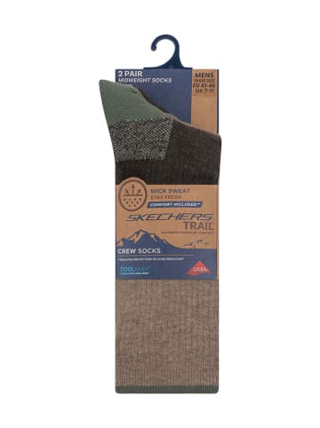 Skechers 4-delige set: sokken bruin