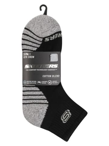 Skechers 3-delige set: sokken zwart/grijs