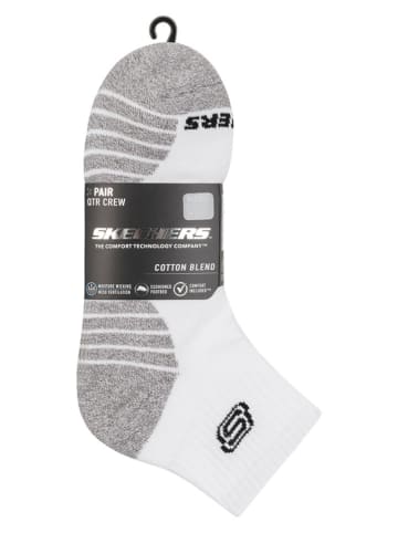 Skechers Skarpety (3 pary) w kolorze biało-szarym