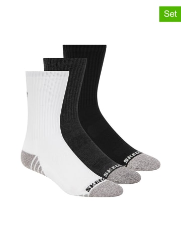 Skechers 6er-Set: Socken in Weiß/ Schwarz
