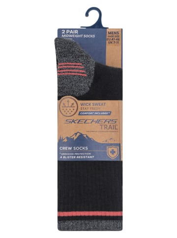 Skechers 2-delige set: sokken zwart/antraciet