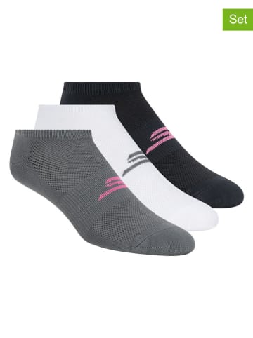 Skechers 3er-Set: Socken in Grau/ Schwarz/ Weiß