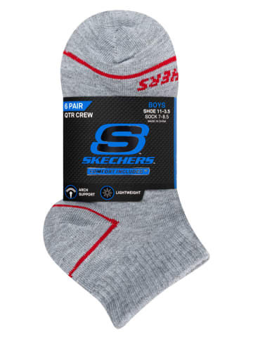 Skechers 6-delige set: sokken grijs/wit/zwart