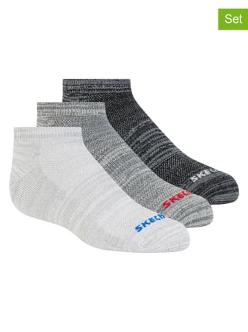 Skechers 3-delige set: sokken wit/grijs/antraciet