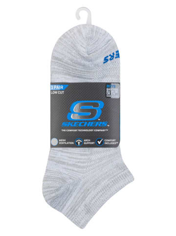 Skechers 3-delige set: sokken wit/grijs/antraciet