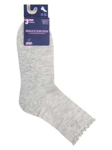 Skechers 6er-Set: Socken in Weiß/ Grau/ Schwarz